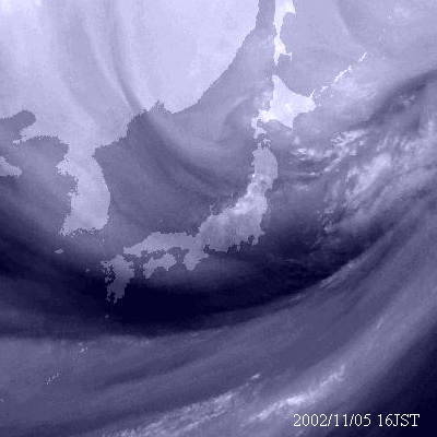 2002年11月05日16時の水蒸気画像