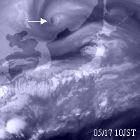 2002年5月17日10時の気象衛星ひまわり水蒸気画像