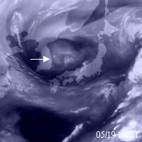 気象衛星ひまわり水蒸気画像：2002年5月19日