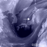 2002年5月20日10時の気象衛星ひまわり水蒸気画像
