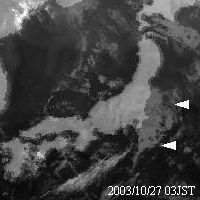 気象衛星赤外画像27日03時