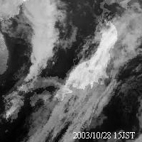 気象衛星赤外画像28日15時