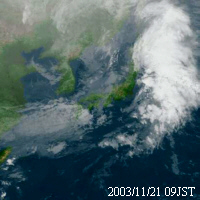 2003年11月21日09時の気象衛星赤外画像