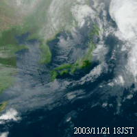 2003年11月21日18時の気象衛星赤外画像