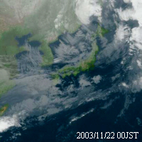 2003年11月22日00時の気象衛星赤外画像
