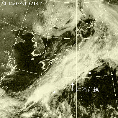 2004年05月23日12時の気象衛星可視画像