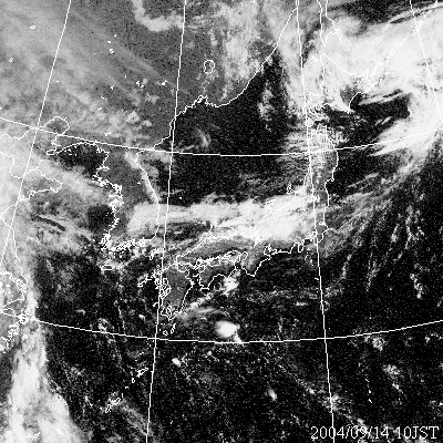 2004年09月14日10時の気象衛星可視画像
