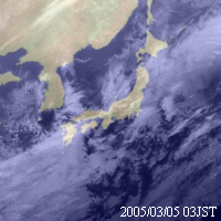 気象衛星赤外画像：2005年3月5日03時
