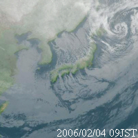 気象衛星赤外画像：2006年2月4日09時