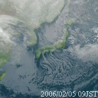 気象衛星赤外画像：2006年2月5日09時