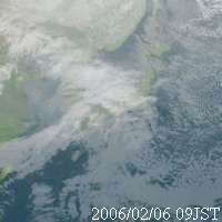 気象衛星赤外画像：2006年2月6日09時