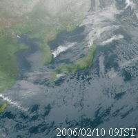 気象衛星赤外画像：2006年2月10日09時