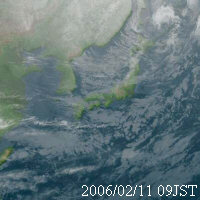 気象衛星赤外画像：2006年2月11日09時