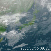 気象衛星赤外画像：2006年2月15日09時