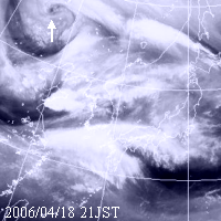 2006年4月18日21時の気象衛星水蒸気画像
