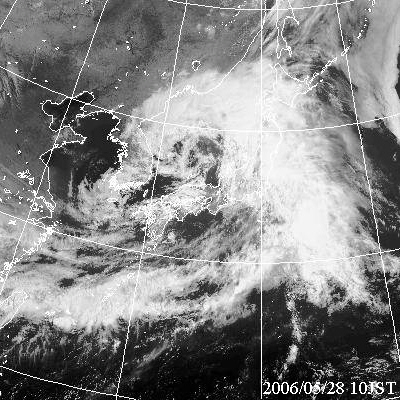 2006年5月28日10時の気象衛星可視画像