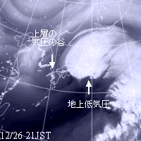 2006年12月26日21時の気象衛星水蒸気画像