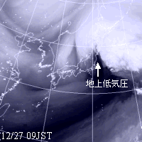 2006年12月27日09時の気象衛星水蒸気画像
