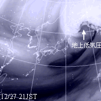 2006年12月27日21時の気象衛星水蒸気画像