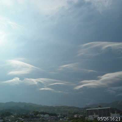5月26日の積乱雲（16時21分撮影）