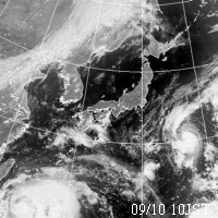 9月10日10時の気象衛星可視画像