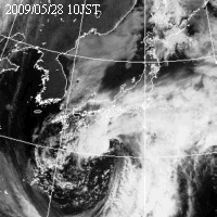 5月28日10時の気象衛星可視画像