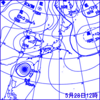 5月28日12時の地上天気図