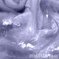 2016年7月26日09時の気象衛星水蒸気画像