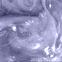 2016年7月27日09時の気象衛星水蒸気画像