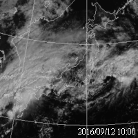 2016年9月12日10時の気象衛星可視画像