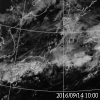 2016年9月14日10時の気象衛星可視画像