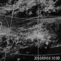 2016年9月16日10時の気象衛星可視画像