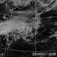 2016年9月17日10時の気象衛星可視画像