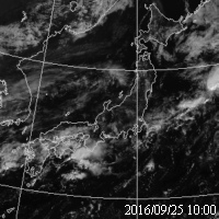 2016年9月25日10時の気象衛星可視画像